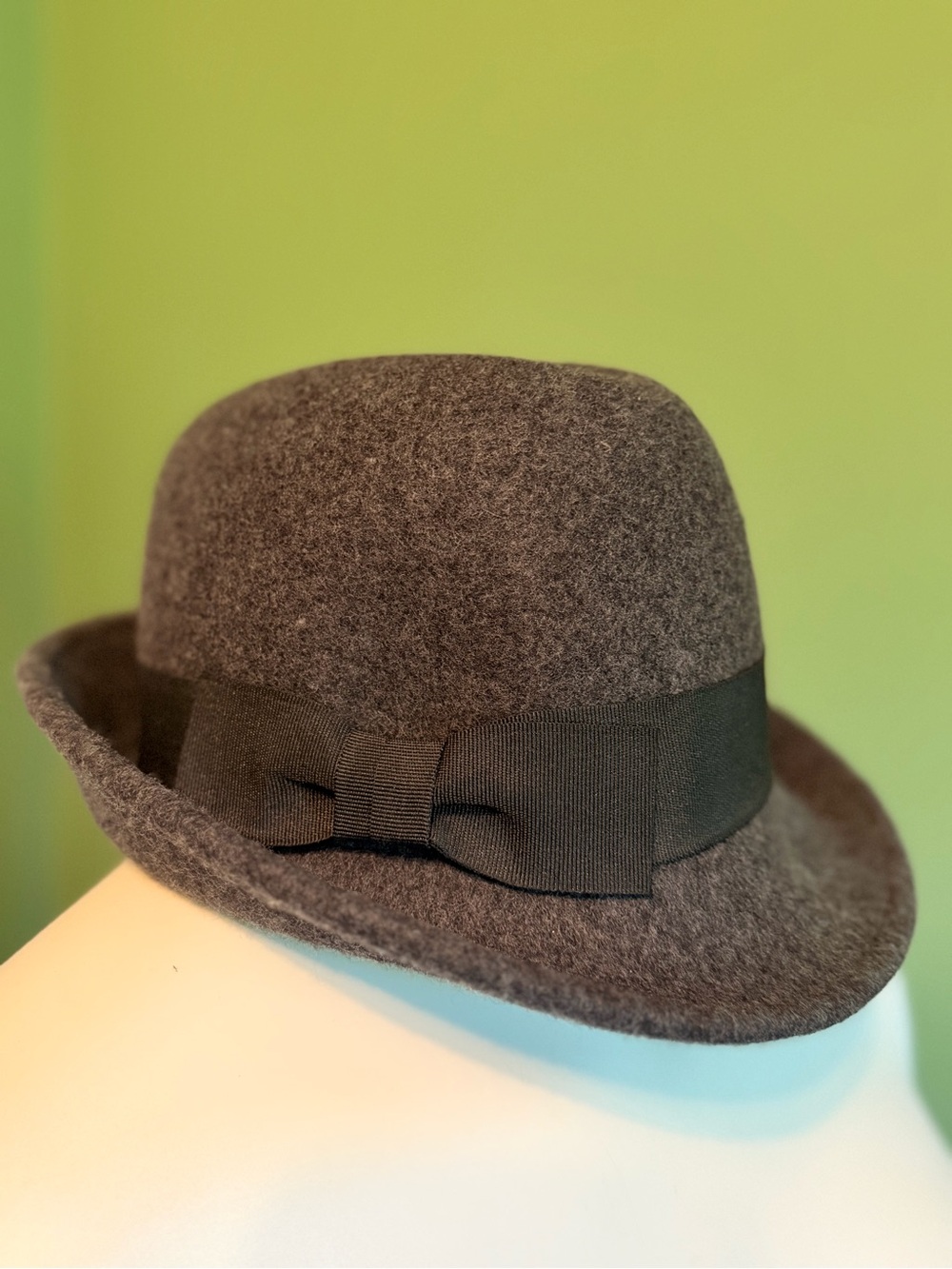 Danier Classic Gray Wool Bowler Hat